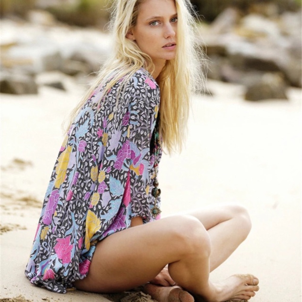 Printed Coverup KIMONO Shawl Wrap Cardigan NEW